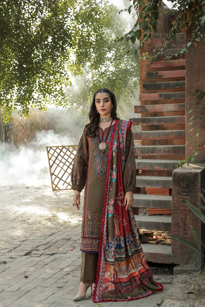 Florent Meeras Premium Khaddar Unstitched 3-Piece Suit FMK-4B