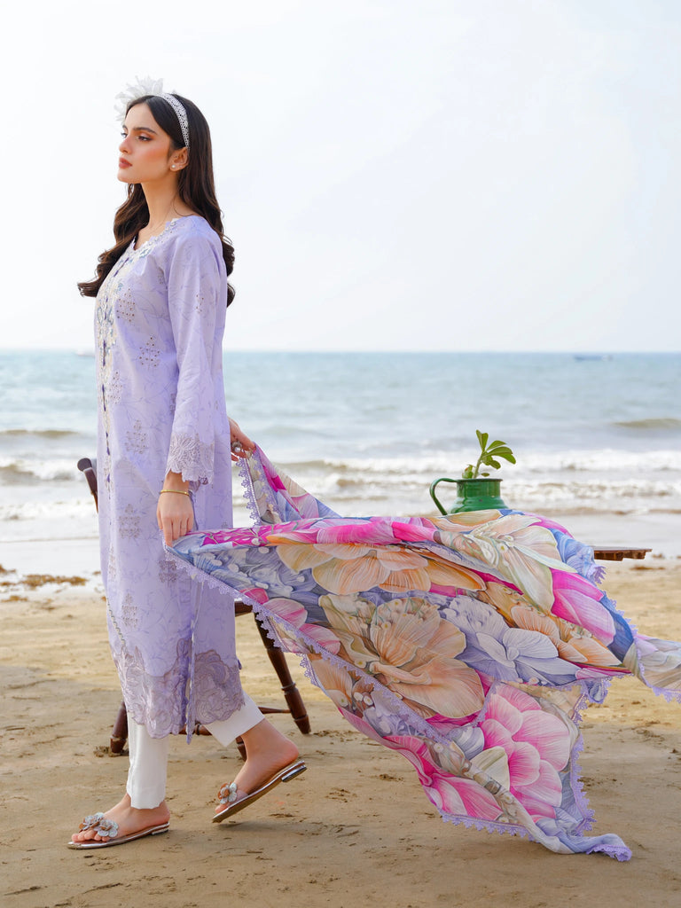Aabyaan Saagar Luxury Lawn Unstitched 3-piece - SLL-AF-13-AMAL