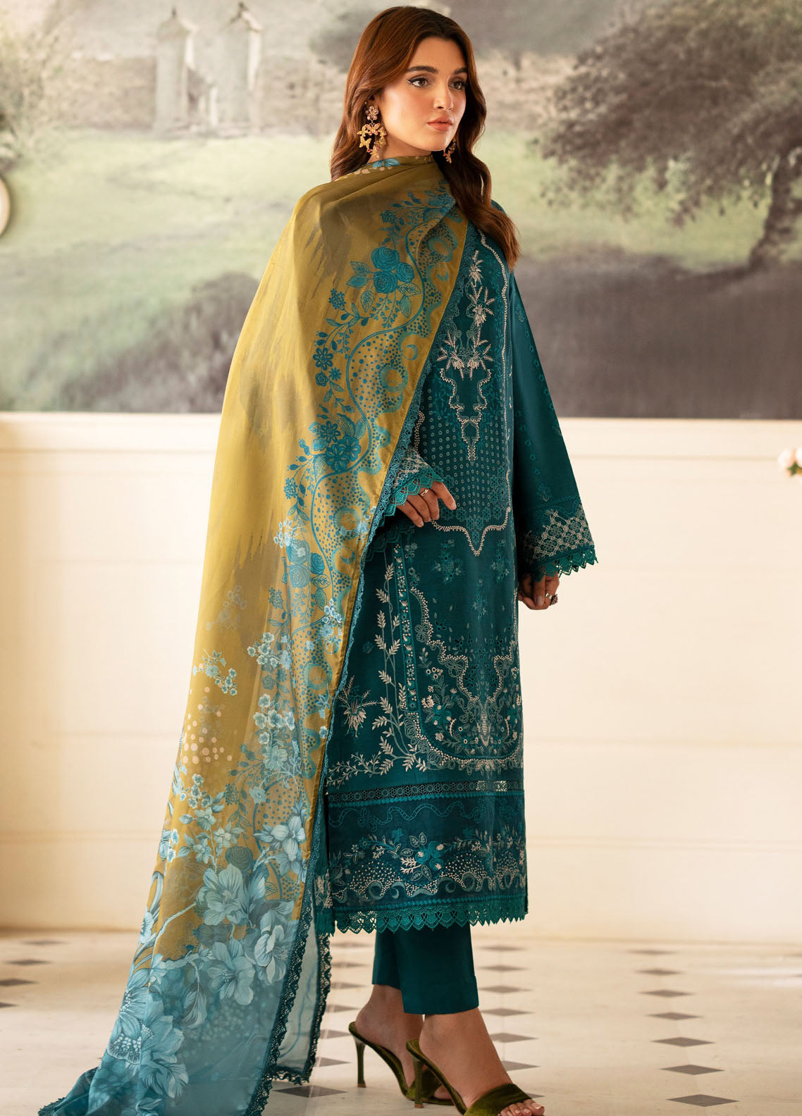 Saad Sheikh Lumiere Luxury Silk Edition Unstitched 3-Piece Suit - SSLS-03-FORET