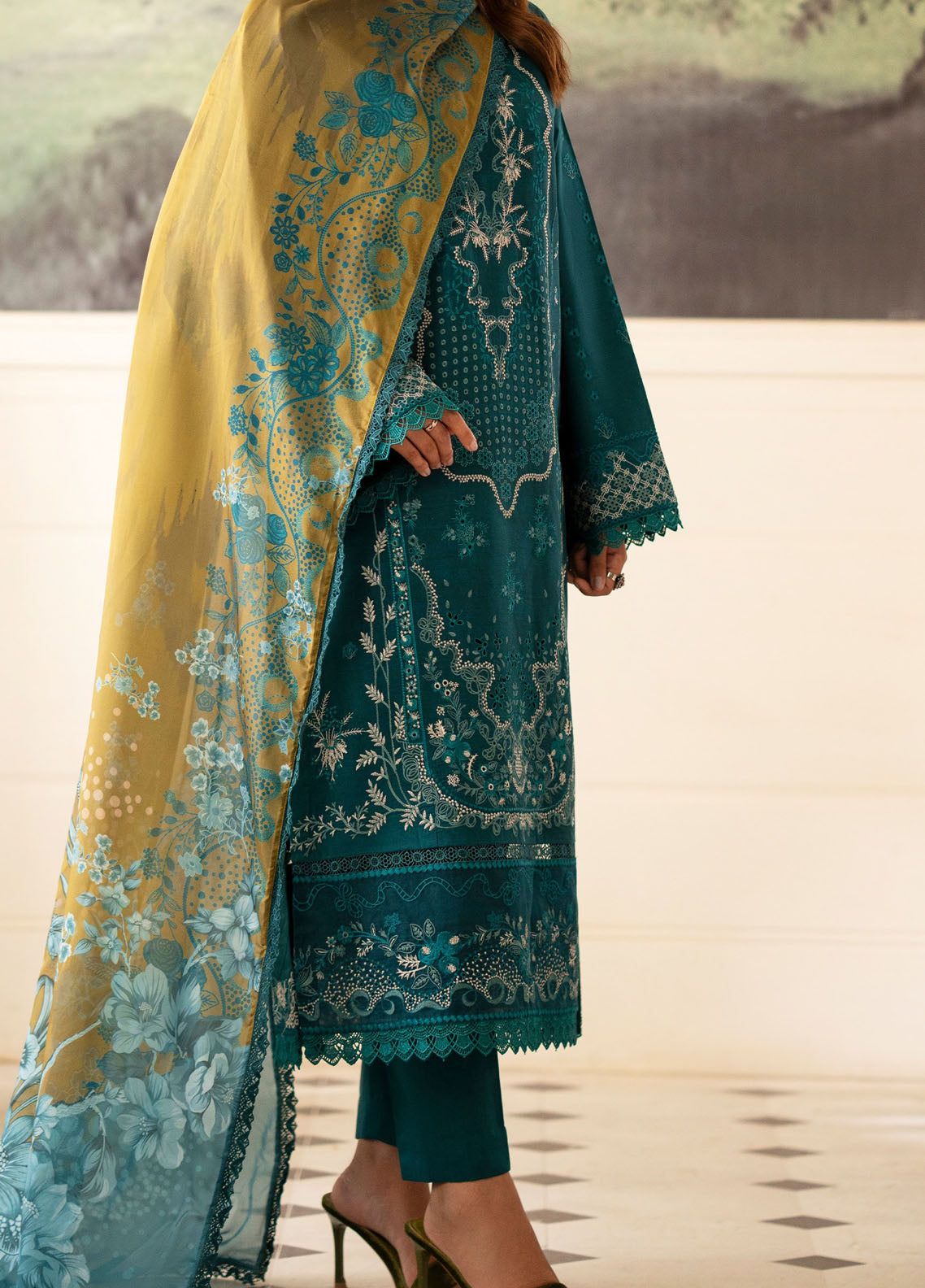Saad Sheikh Lumiere Luxury Silk Edition Unstitched 3-Piece Suit - SSLS-03-FORET