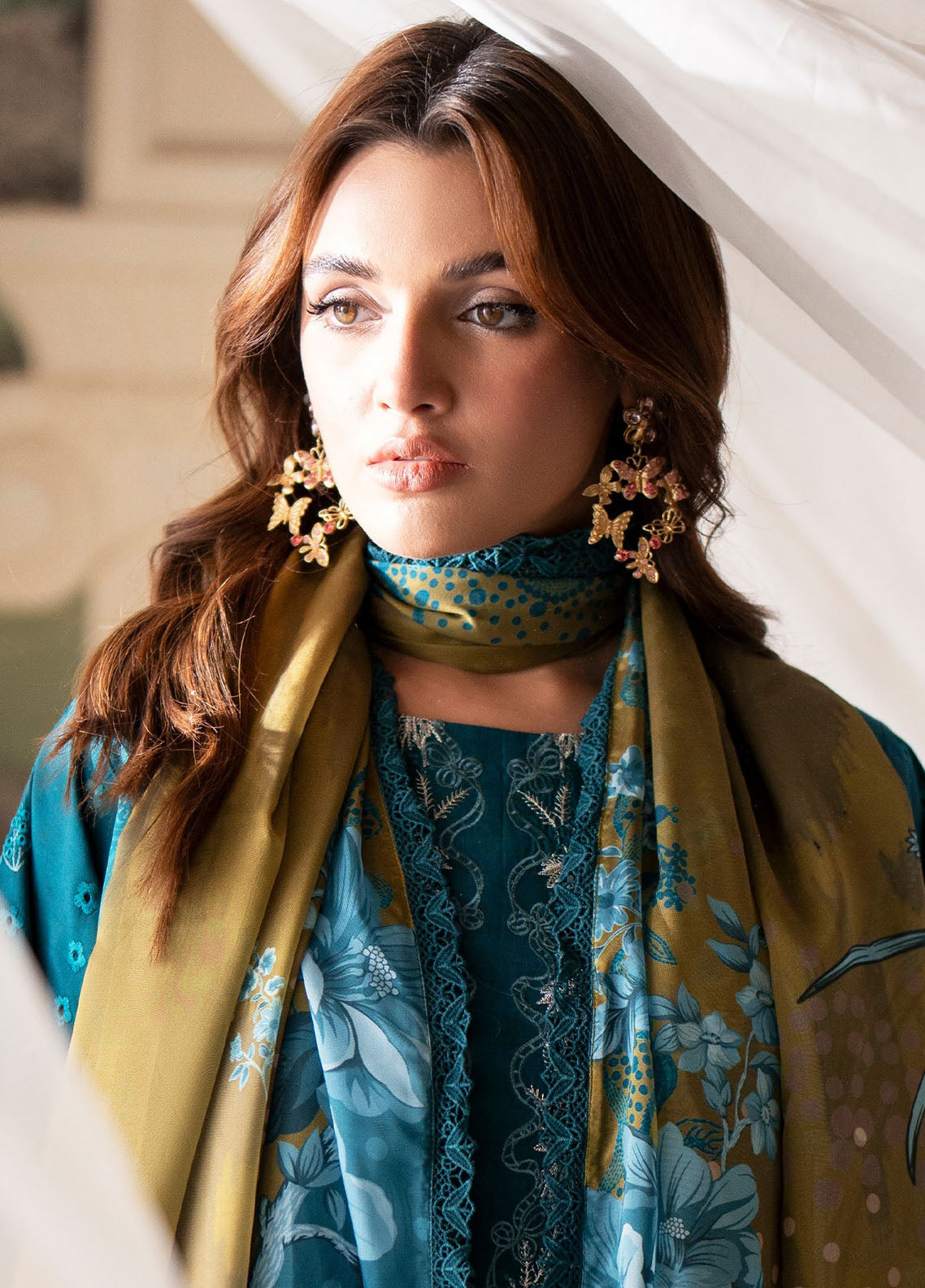 Saad Sheikh Lumiere Luxury Silk Edition Unstitched 3-Piece Suit - SSLS-03-FORET