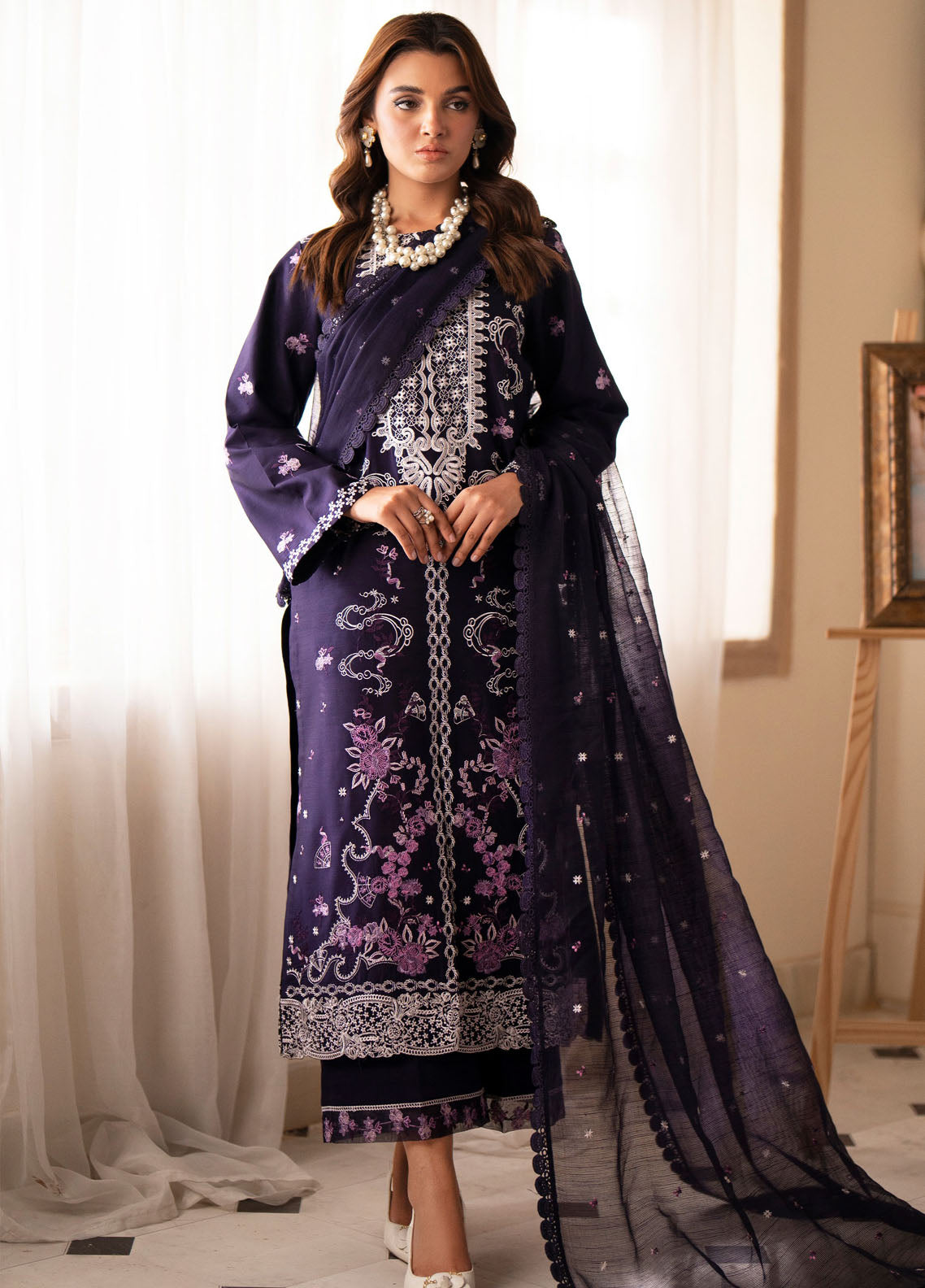 Saad Sheikh Lumiere Luxury Silk Edition Unstitched 3-Piece Suit - SSLS-09-RUBI