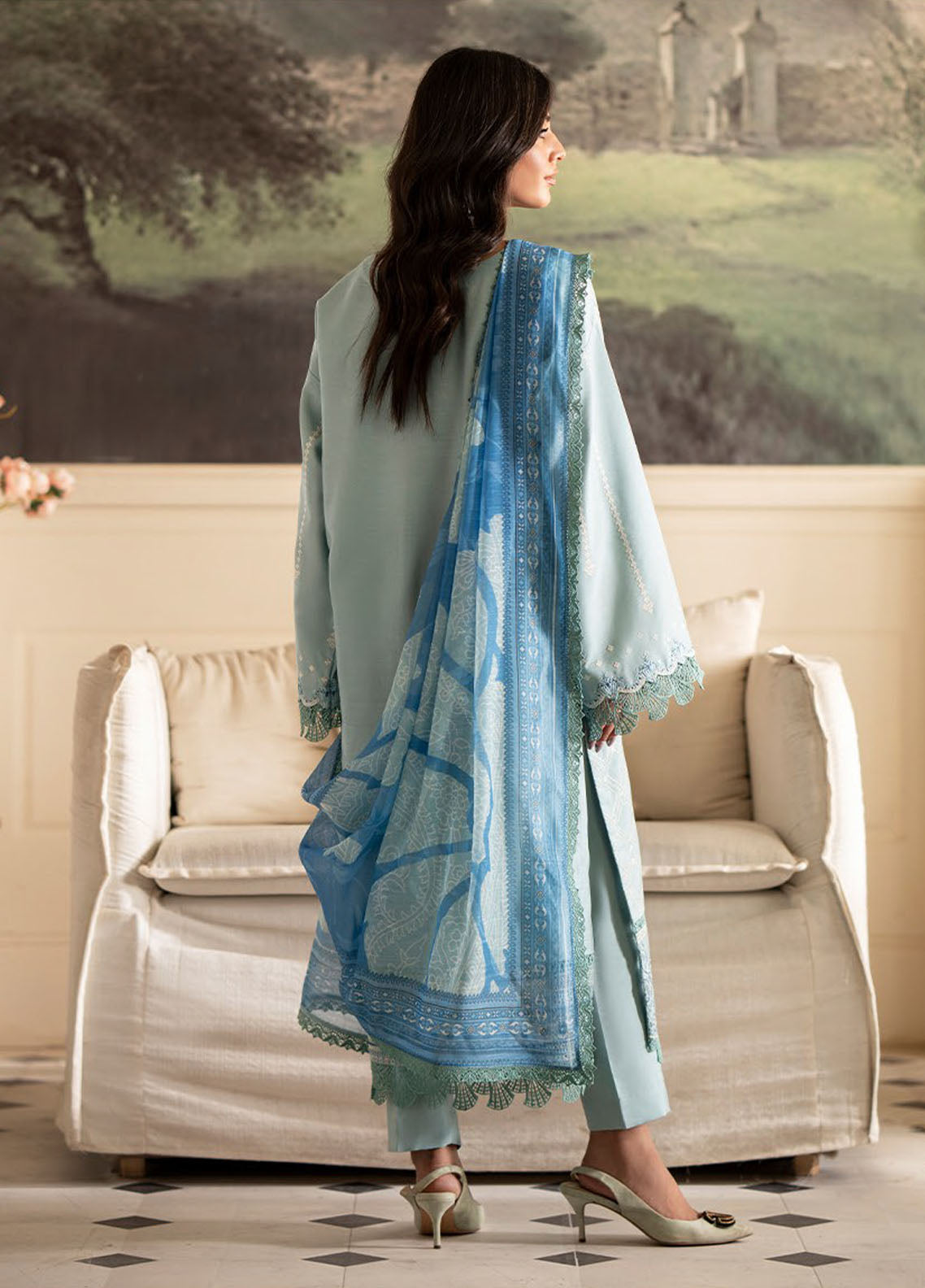 Saad Sheikh Lumiere Luxury Silk Edition Unstitched 3-Piece Suit - SSLS-10-RIBERA