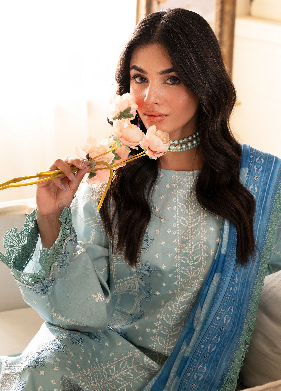 Saad Sheikh Lumiere Luxury Silk Edition Unstitched 3-Piece Suit - SSLS-10-RIBERA