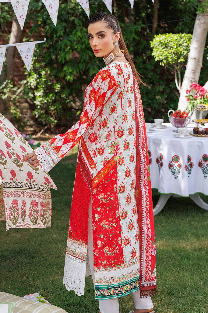 RajBari Exclusive Printkari Lawn Unstitched 3-Piece Suit - RPL-1B