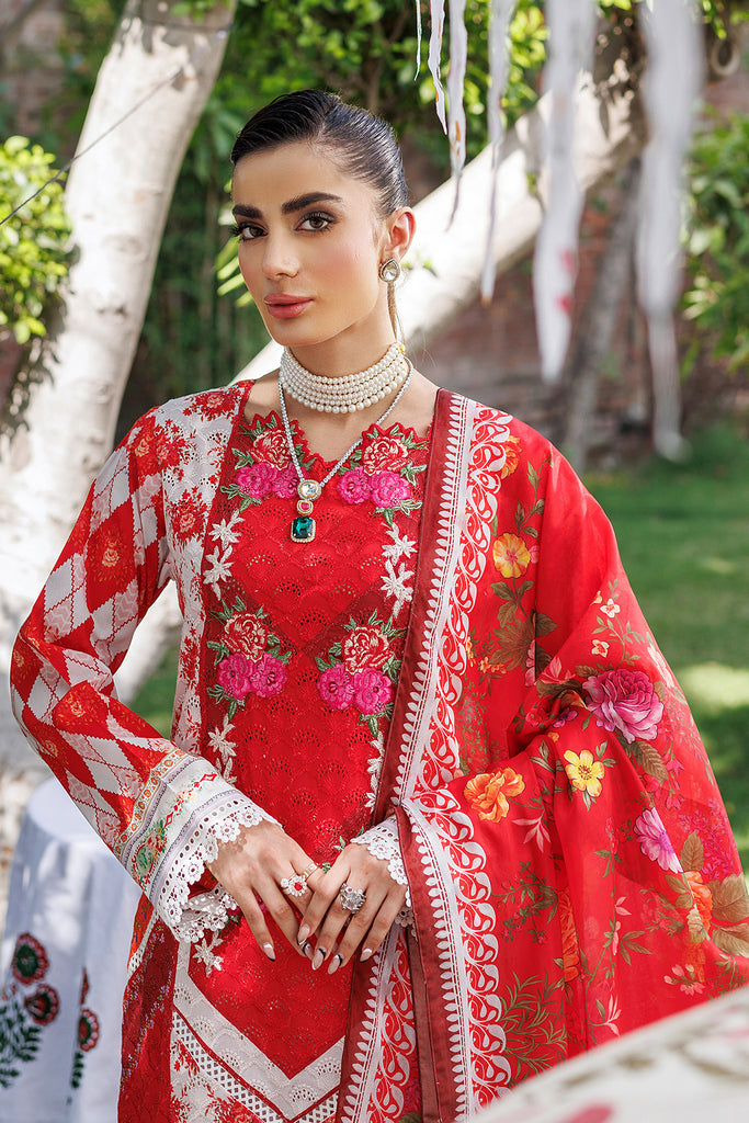 RajBari Exclusive Printkari Lawn Unstitched 3-Piece Suit - RPL-1B