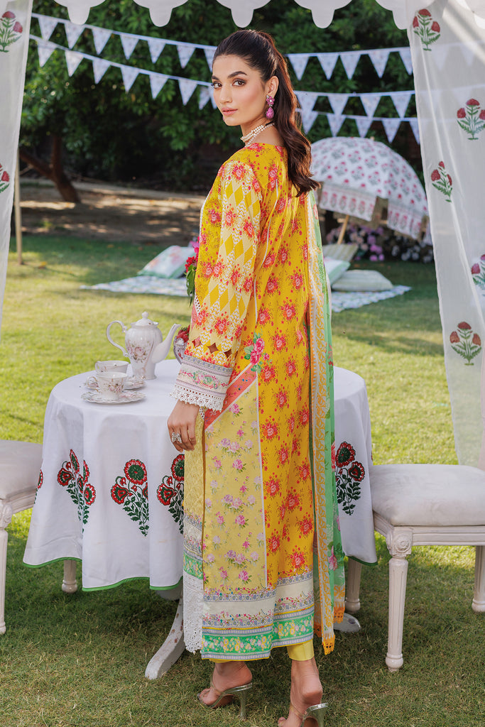 RajBari Exclusive Printkari Lawn Unstitched 3-Piece Suit - RPL-1A