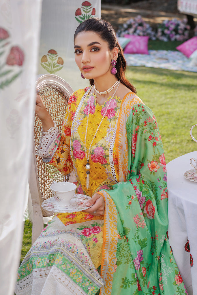 RajBari Exclusive Printkari Lawn Unstitched 3-Piece Suit - RPL-1A