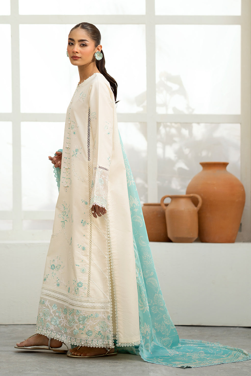 Saad Sheikh Luxe Lawn Eid Unstitched 3-Piece Suit-SSL-LE-1135-ZURUJ