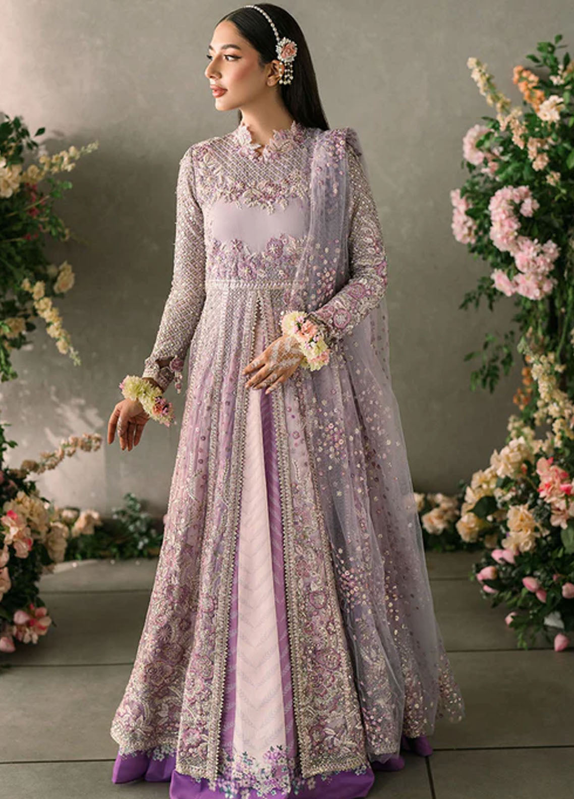 Mushq Mastaani Evening Luxury Chiffon Unstitched 4-Piece Suit - MME-01-ALYANA