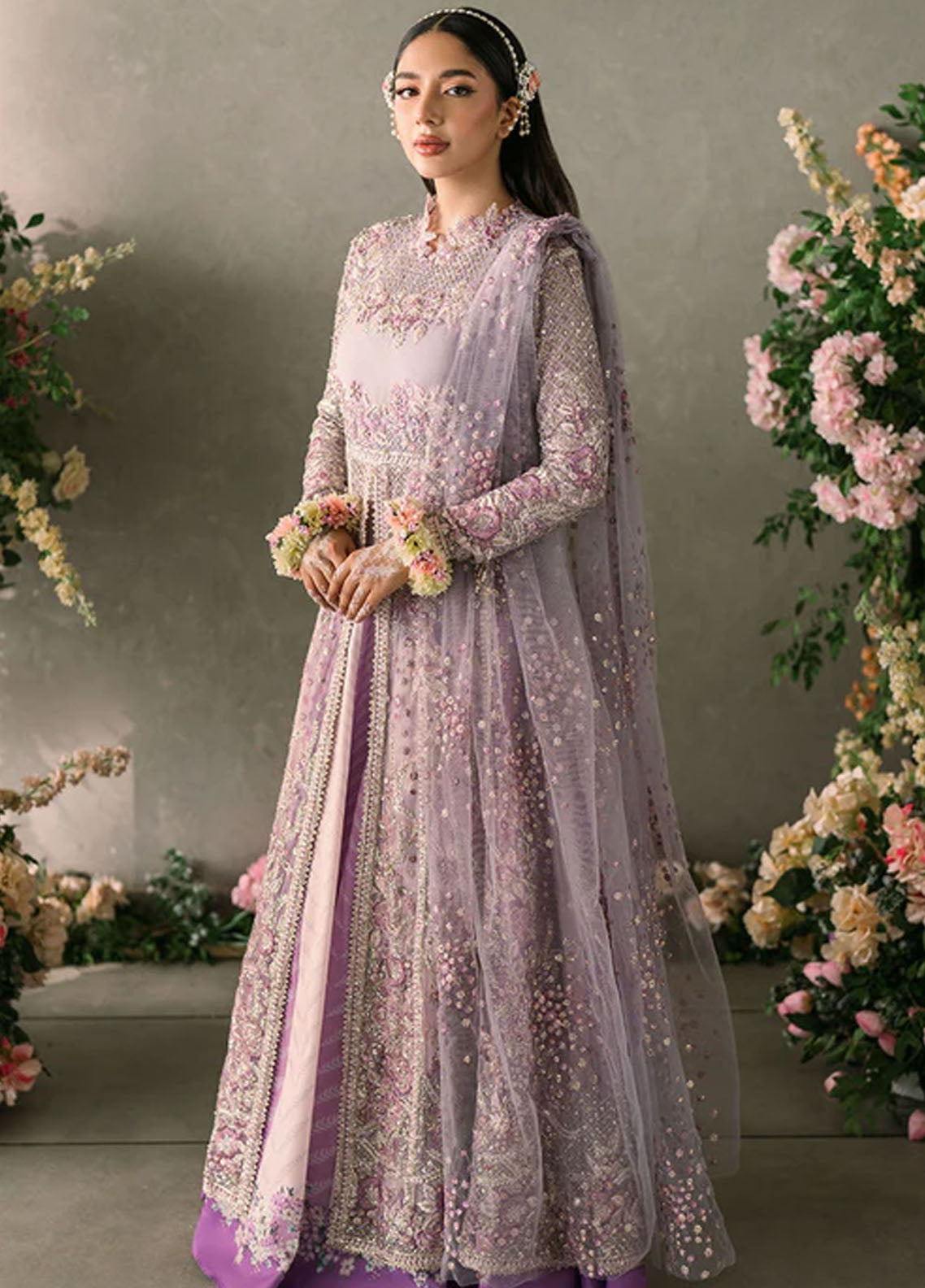 Mushq Mastaani Evening Luxury Chiffon Unstitched 4-Piece Suit - MME-01-ALYANA