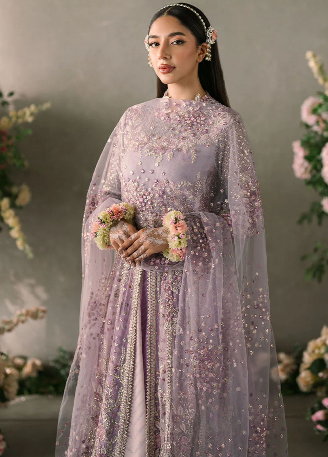 Mushq Mastaani Evening Luxury Chiffon Unstitched 4-Piece Suit - MME-01-ALYANA