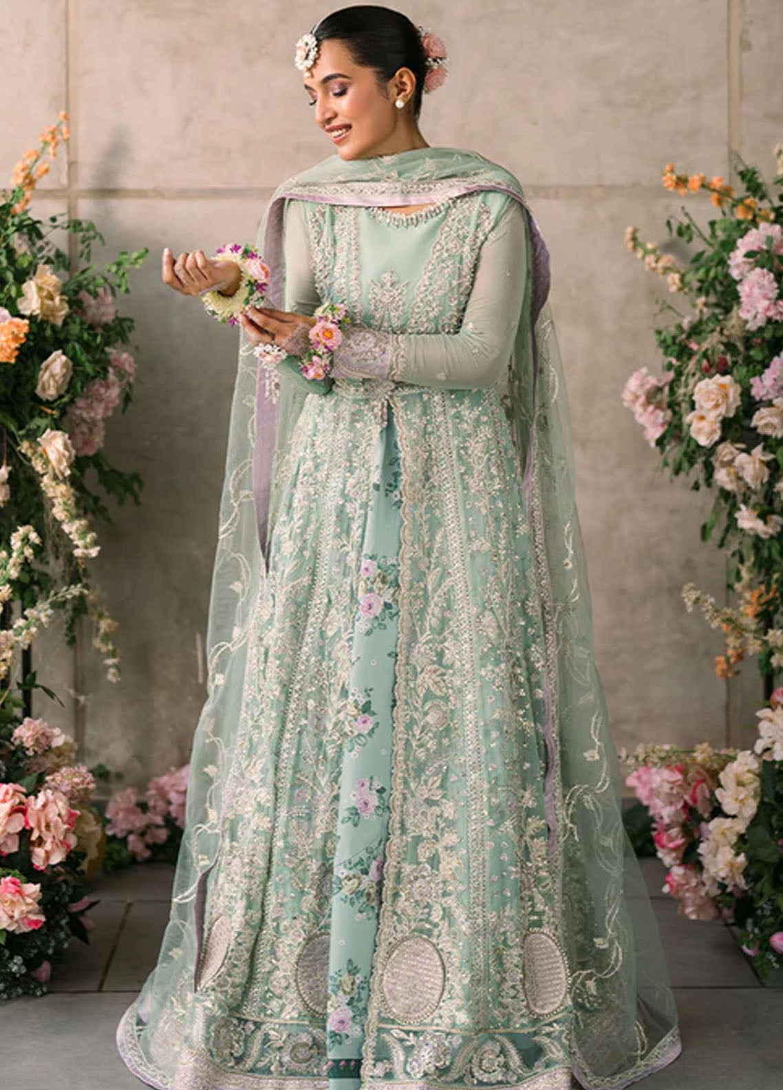 Mushq Mastaani Evening Luxury Chiffon Unstitched 4-Piece Suit - MME-02-FAIZA