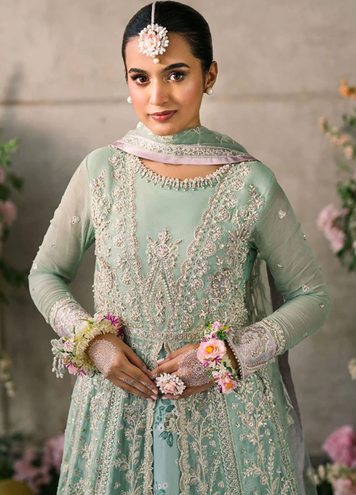 Mushq Mastaani Evening Luxury Chiffon Unstitched 4-Piece Suit - MME-02-FAIZA