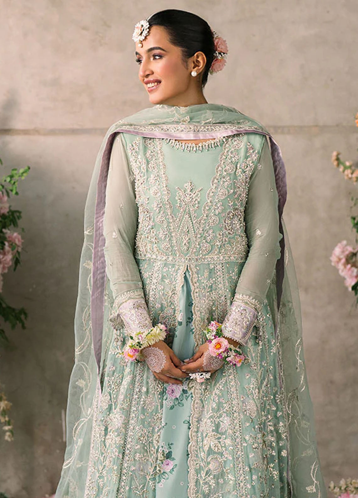 Mushq Mastaani Evening Luxury Chiffon Unstitched 4-Piece Suit - MME-02-FAIZA