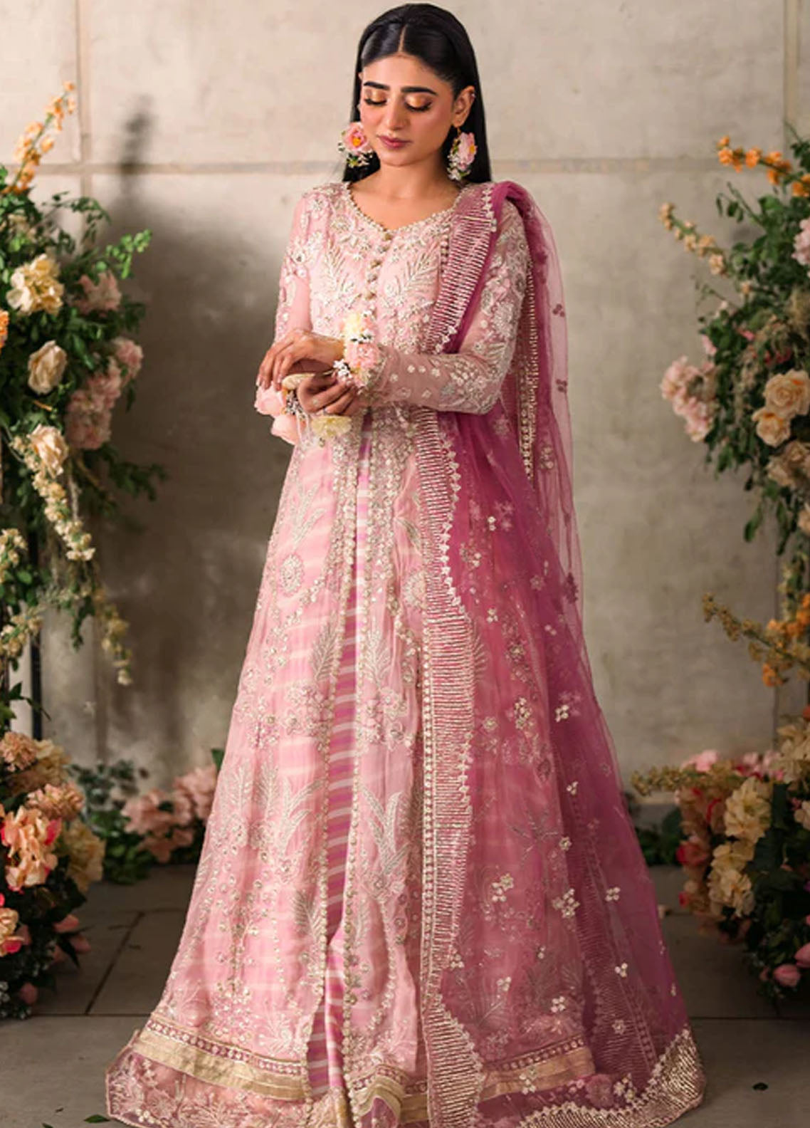 Mushq Mastaani Evening Luxury Chiffon Unstitched 4-Piece Suit - MME-03-MAISHA