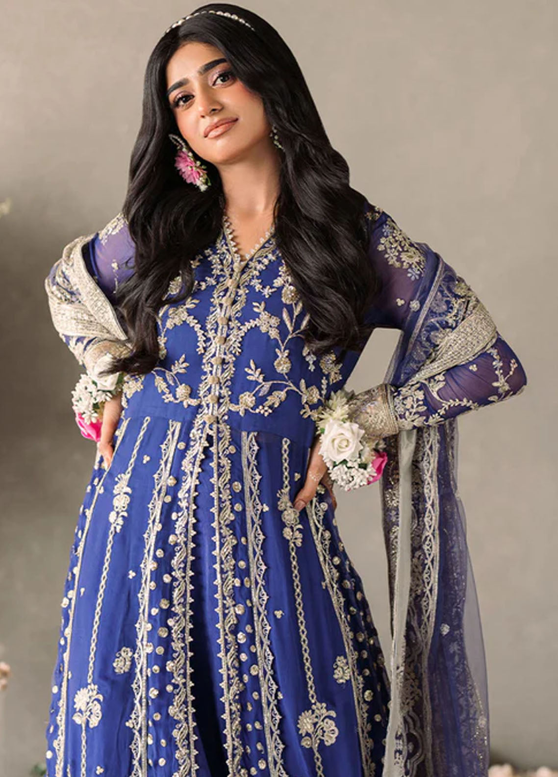 Mushq Mastaani Evening Luxury Chiffon Unstitched 4-Piece Suit - MME-04-SEHAR