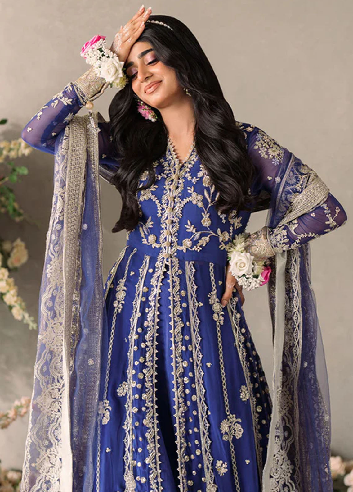 Mushq Mastaani Evening Luxury Chiffon Unstitched 4-Piece Suit - MME-04-SEHAR