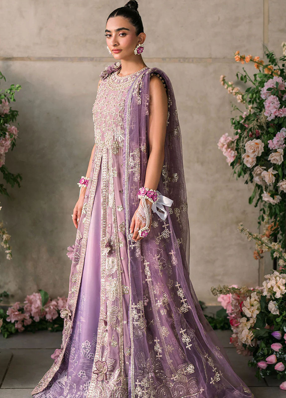 Mushq Mastaani Evening Luxury Chiffon Unstitched 4-Piece Suit - MME-05-SANA