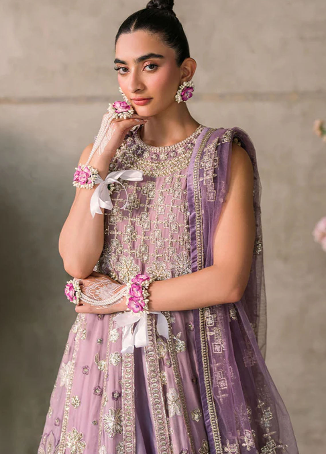 Mushq Mastaani Evening Luxury Chiffon Unstitched 4-Piece Suit - MME-05-SANA