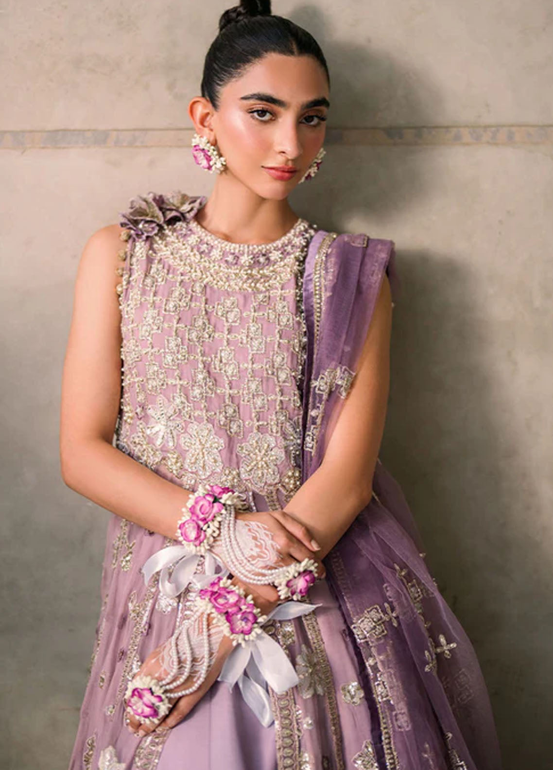 Mushq Mastaani Evening Luxury Chiffon Unstitched 4-Piece Suit - MME-05-SANA