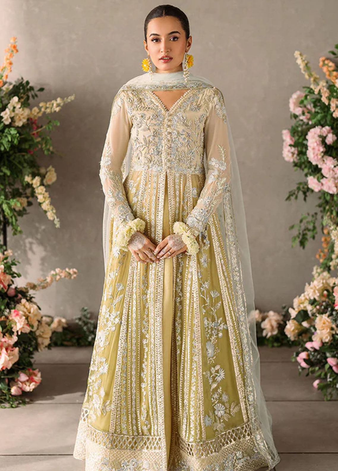Mushq Mastaani Evening Luxury Chiffon Unstitched 4-Piece Suit - MME-06-HIRA