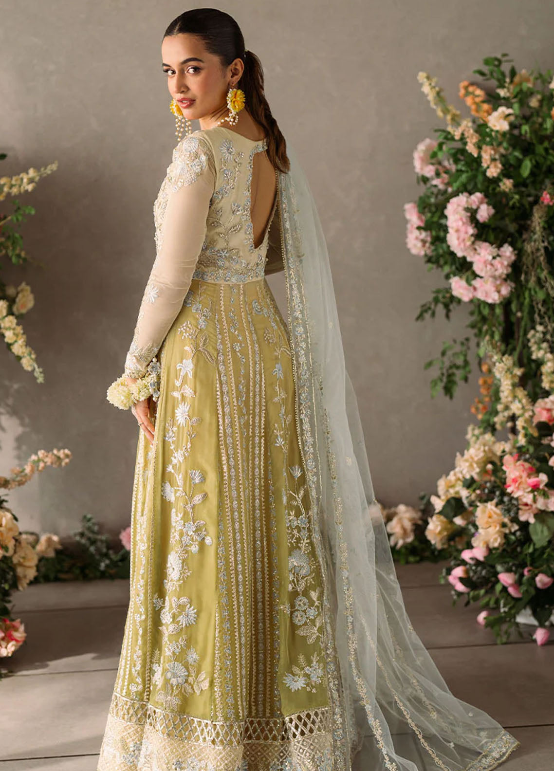 Mushq Mastaani Evening Luxury Chiffon Unstitched 4-Piece Suit - MME-06-HIRA