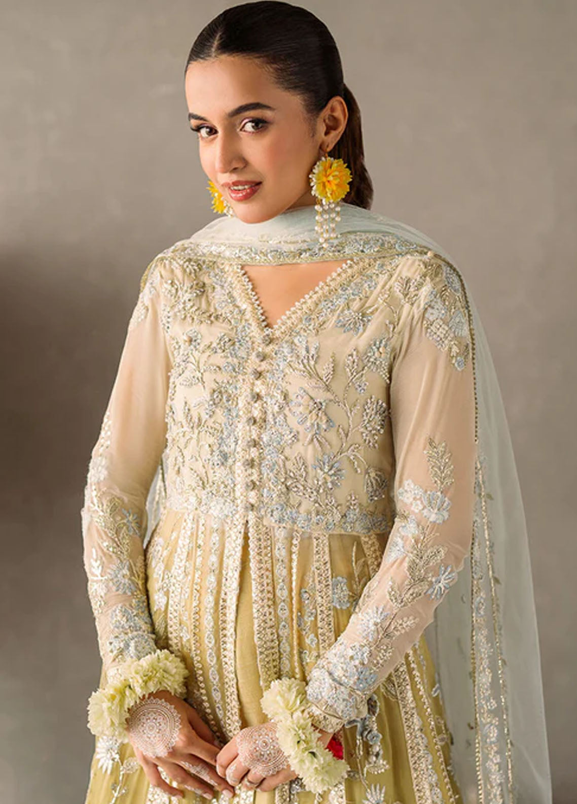 Mushq Mastaani Evening Luxury Chiffon Unstitched 4-Piece Suit - MME-06-HIRA
