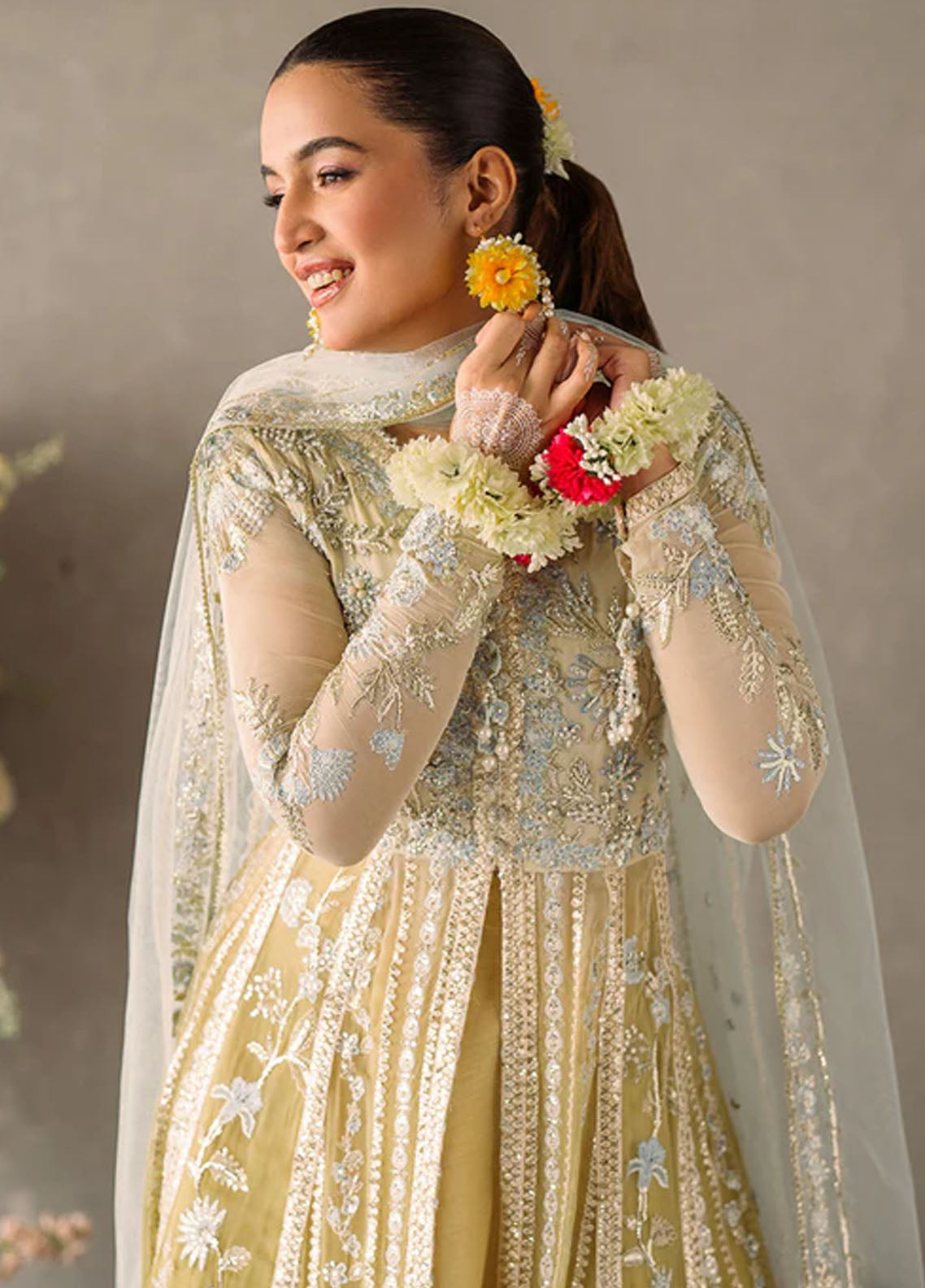 Mushq Mastaani Evening Luxury Chiffon Unstitched 4-Piece Suit - MME-06-HIRA