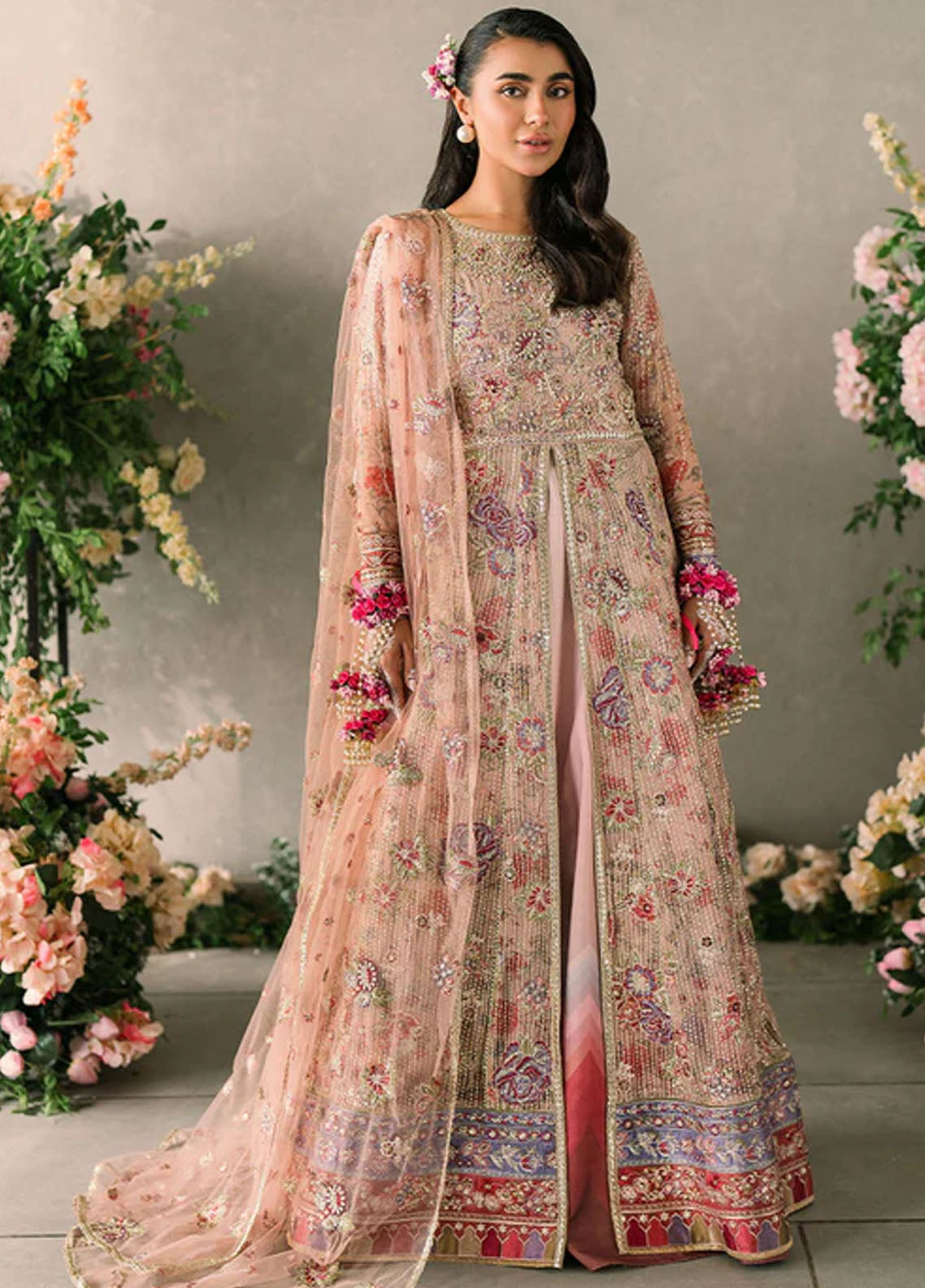 Mushq Mastaani Evening Luxury Chiffon Unstitched 4-Piece Suit - MME-07-SONA