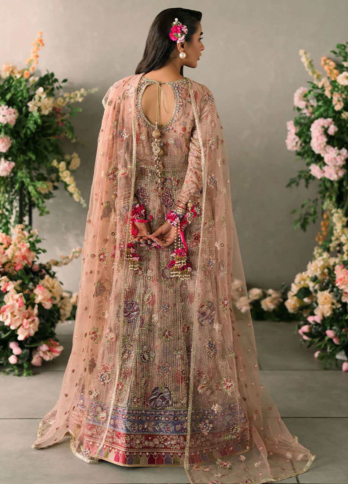 Mushq Mastaani Evening Luxury Chiffon Unstitched 4-Piece Suit - MME-07-SONA