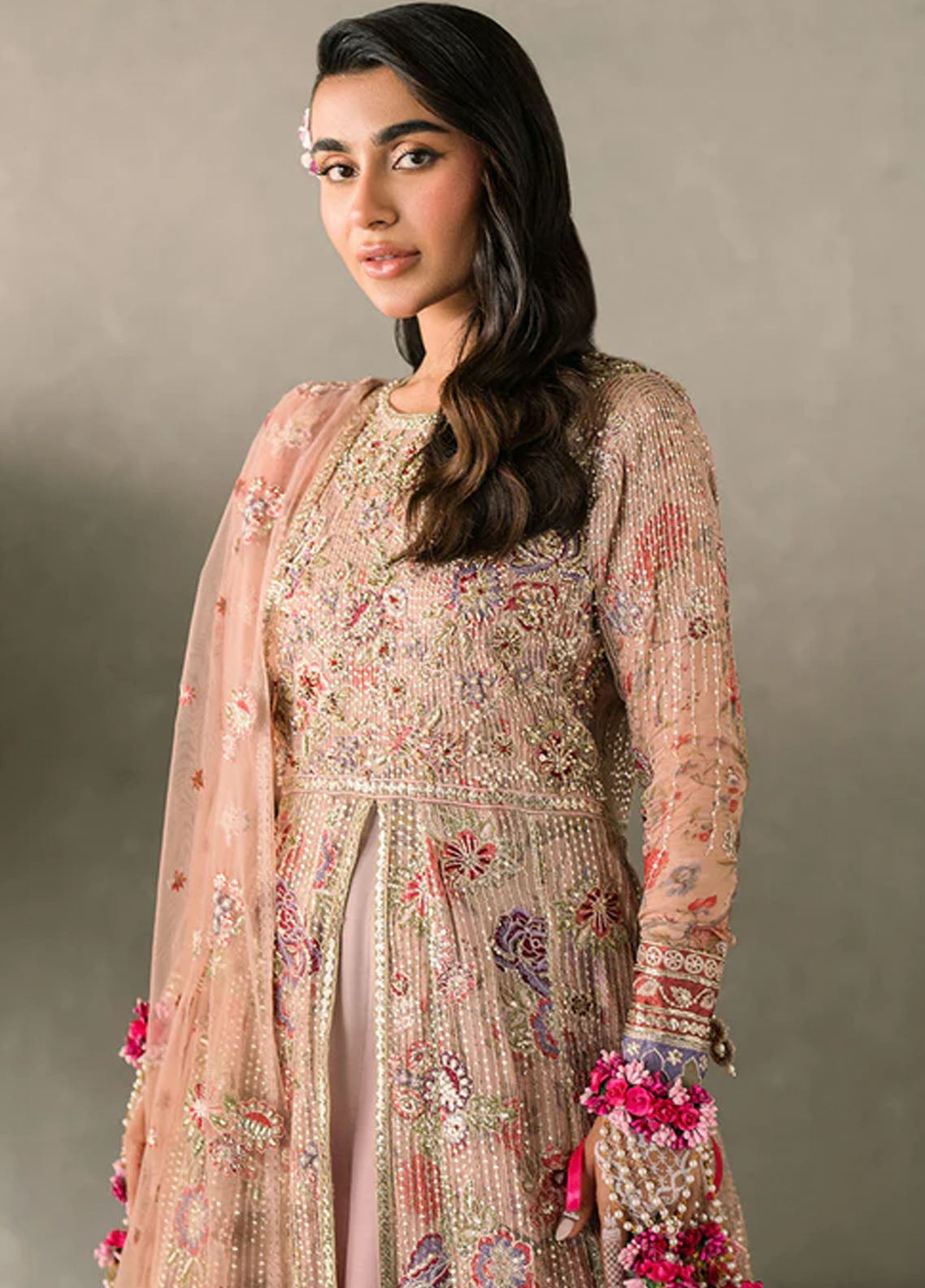 Mushq Mastaani Evening Luxury Chiffon Unstitched 4-Piece Suit - MME-07-SONA