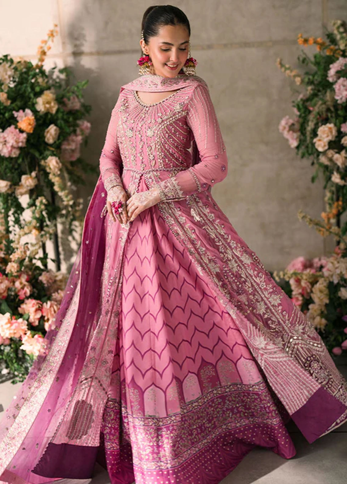 Mushq Mastaani Evening Luxury Chiffon Unstitched 4-Piece Suit - MME-08-DUA