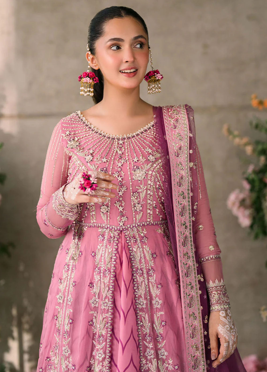 Mushq Mastaani Evening Luxury Chiffon Unstitched 4-Piece Suit - MME-08-DUA
