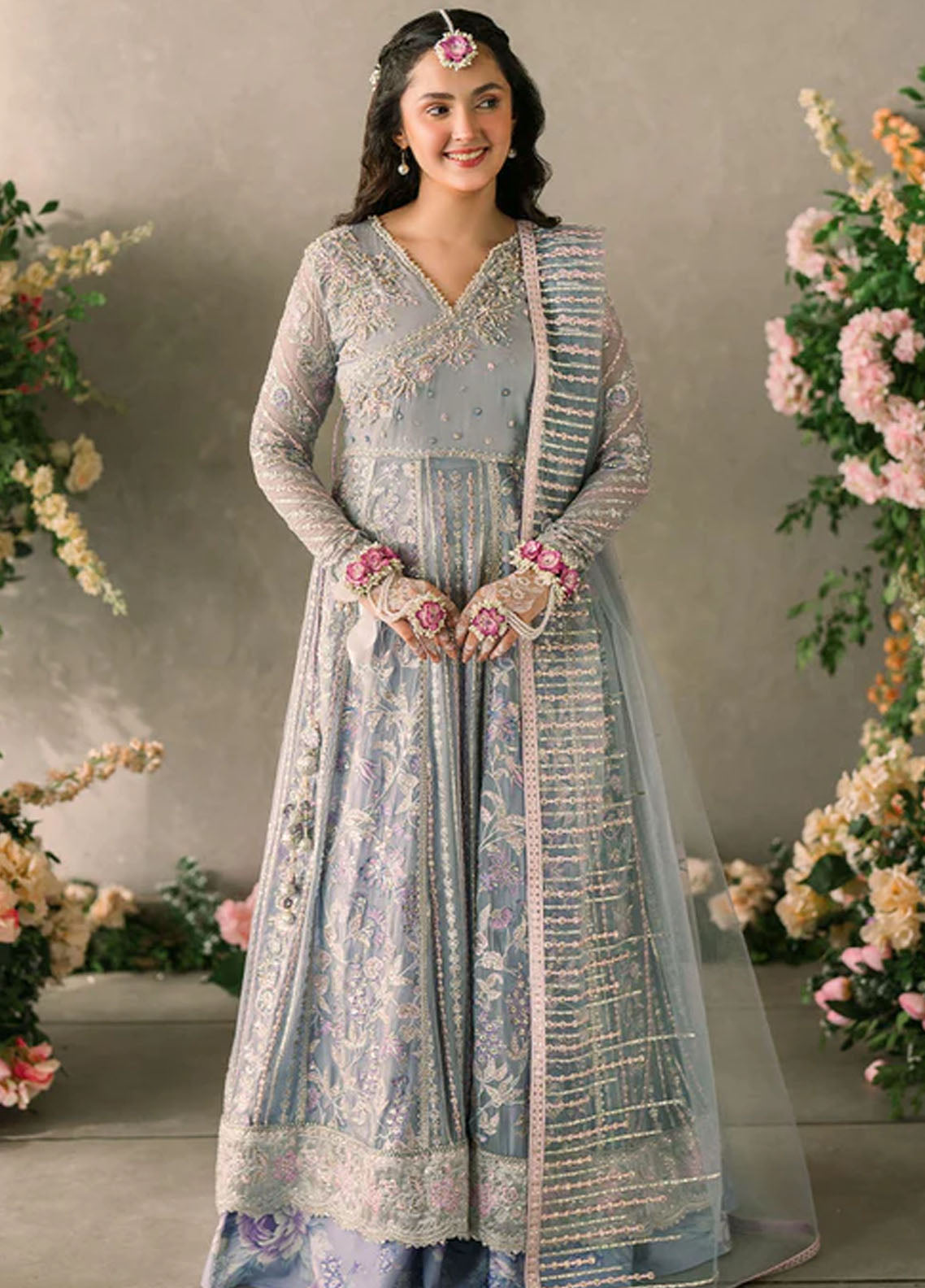 Ezza Collection Mushq Mastaani Evening Luxury Chiffon Unstitched 4-Piece Suit - MME-09 ...
