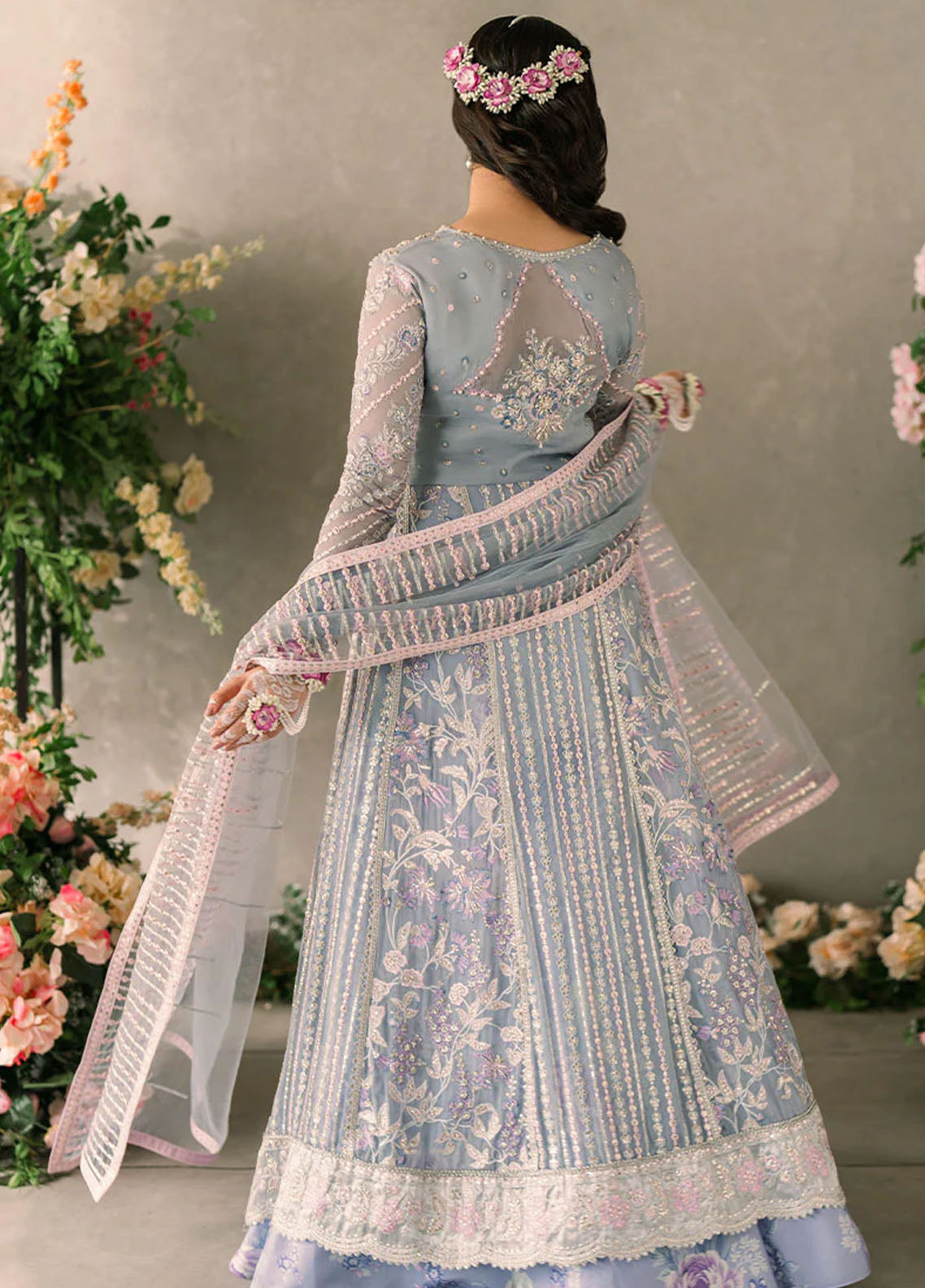 Mushq Mastaani Evening Luxury Chiffon Unstitched 4-Piece Suit - MME-09-EZZA