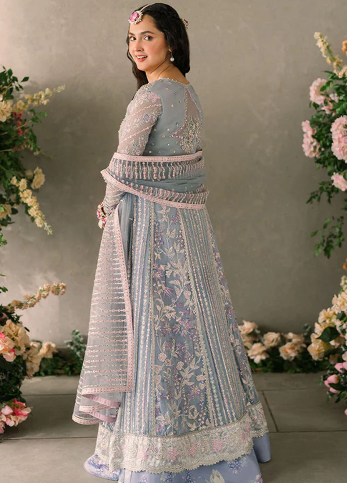 Mushq Mastaani Evening Luxury Chiffon Unstitched 4-Piece Suit - MME-09-EZZA