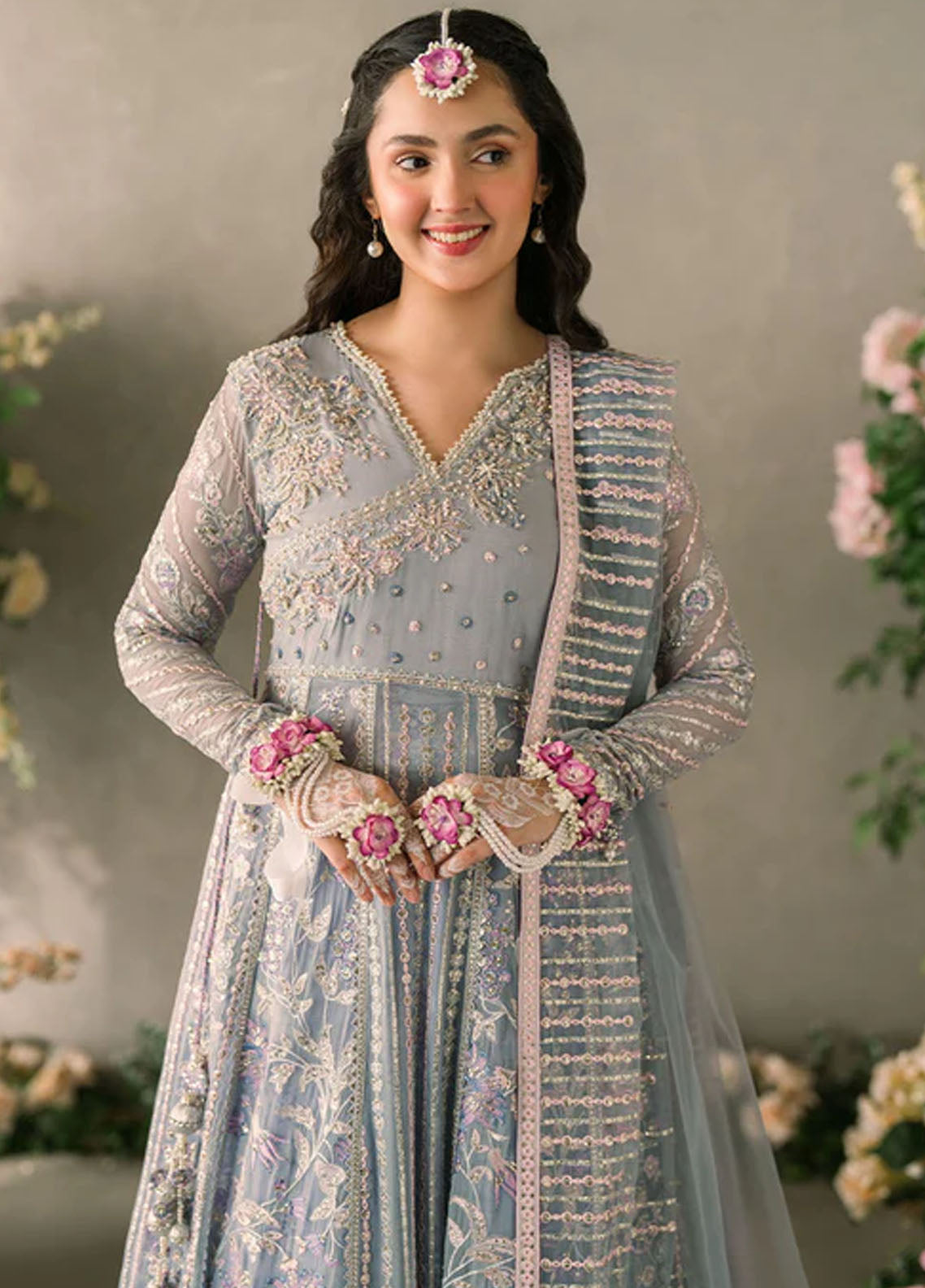 Ezza Collection Mushq Mastaani Evening Luxury Chiffon Unstitched 4-Piece Suit - MME-09 ...