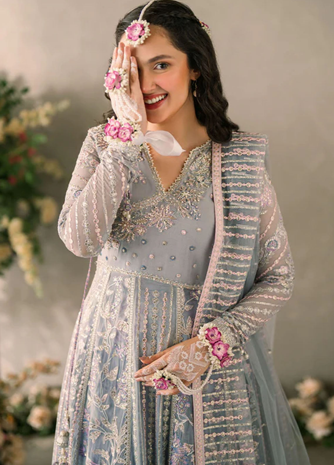 Mushq Mastaani Evening Luxury Chiffon Unstitched 4-Piece Suit - MME-09-EZZA