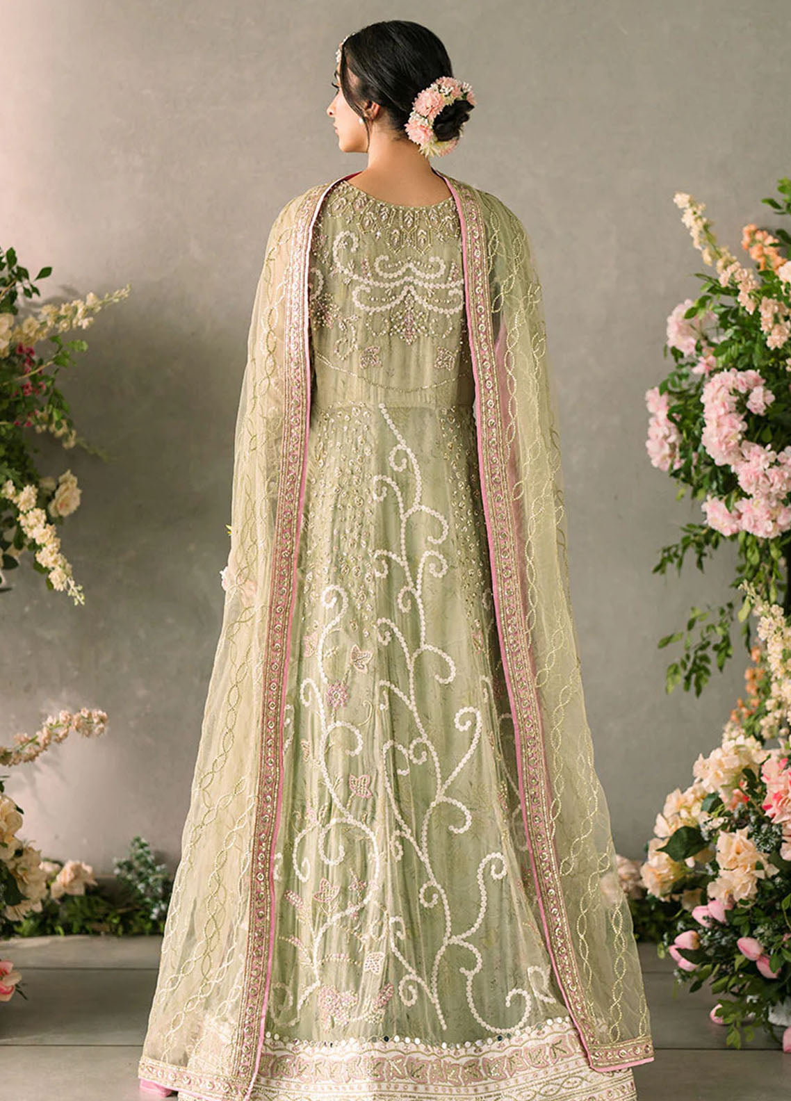 Mushq Mastaani Evening Luxury Chiffon Unstitched 4-Piece Suit - MME-10-NAMAR