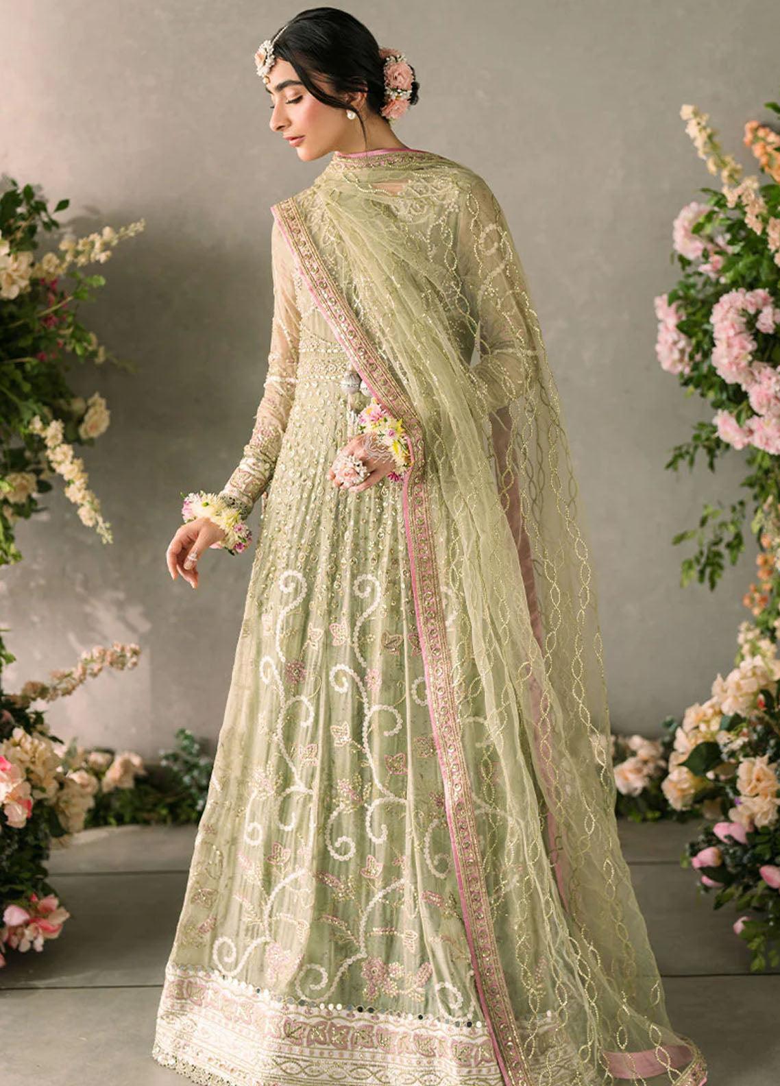 Mushq Mastaani Evening Luxury Chiffon Unstitched 4-Piece Suit - MME-10-NAMAR
