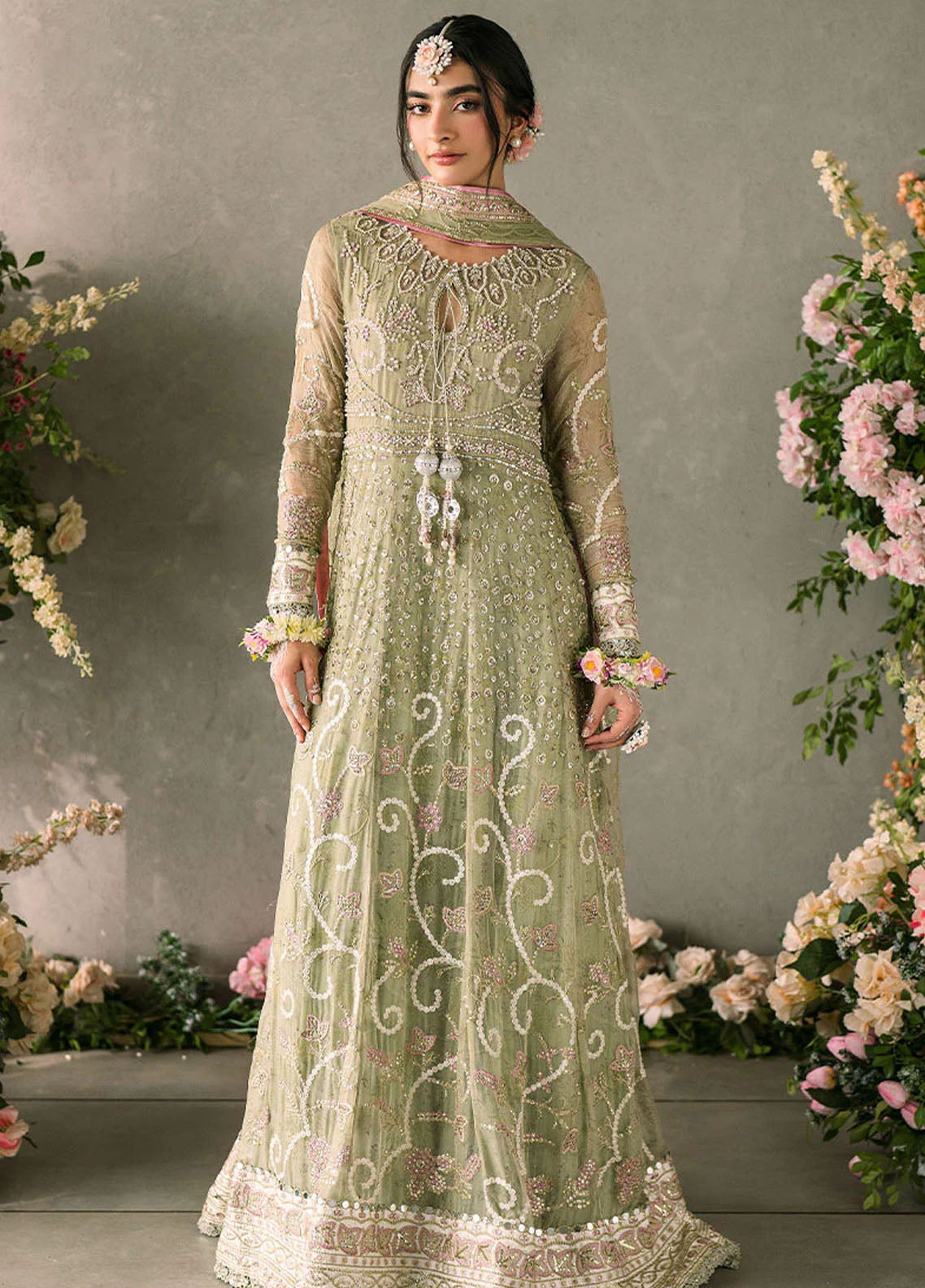 Mushq Mastaani Evening Luxury Chiffon Unstitched 4-Piece Suit - MME-10-NAMAR