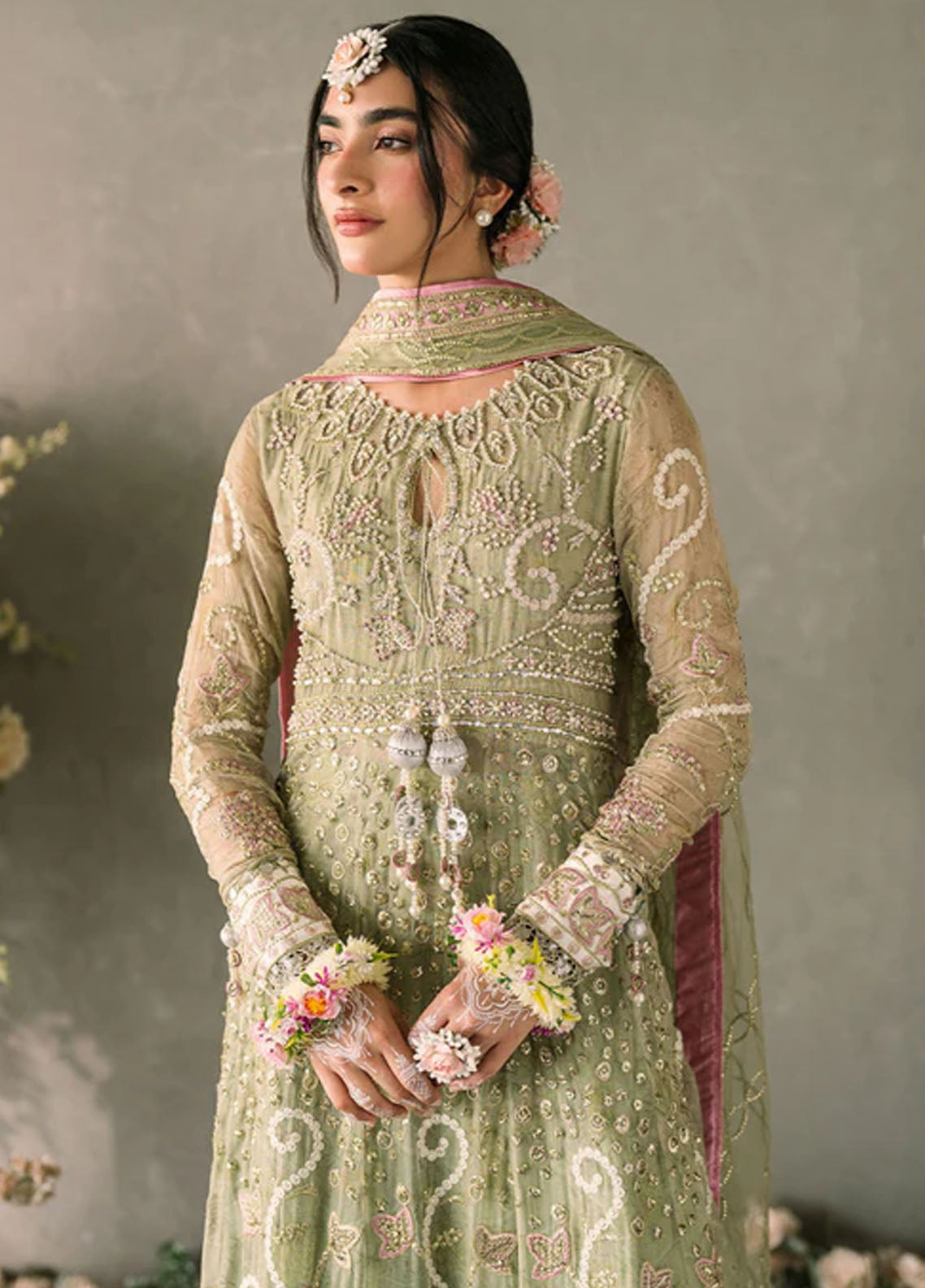 Mushq Mastaani Evening Luxury Chiffon Unstitched 4-Piece Suit - MME-10-NAMAR
