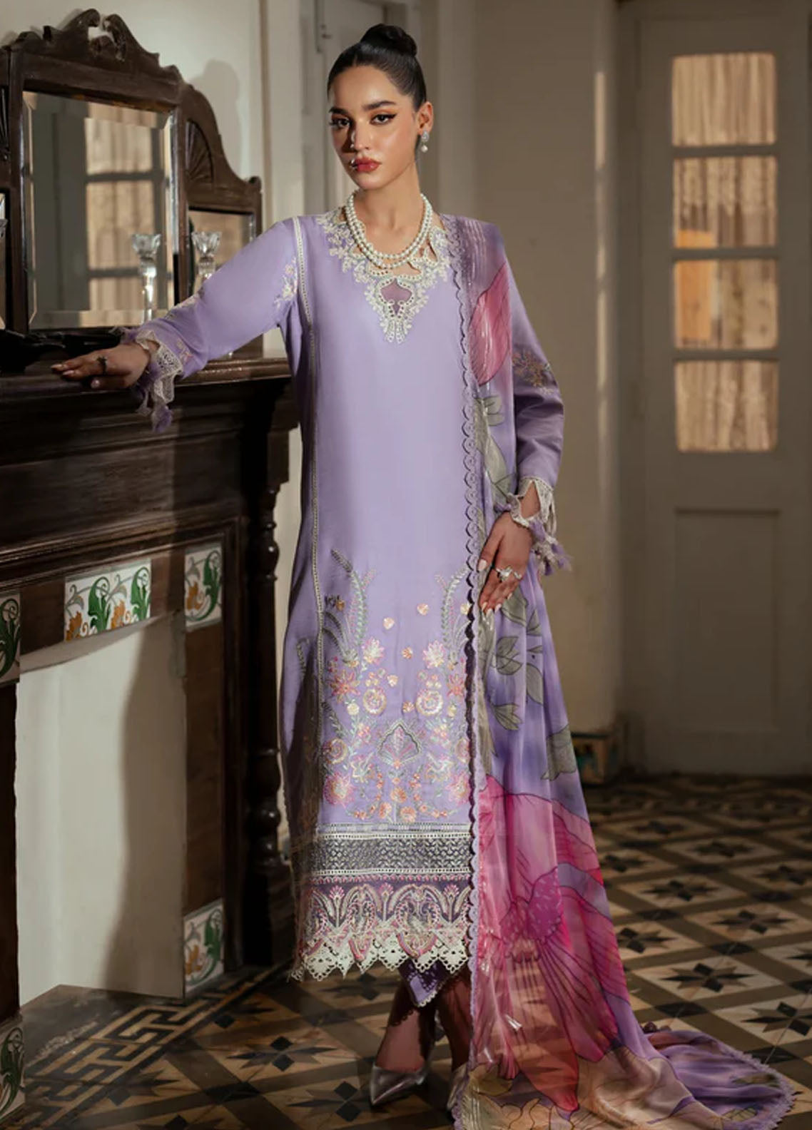 Aabyaan Miraal Signature Viscose Unstitched 3-Piece Suit - MS-AV-08-SUHANA
