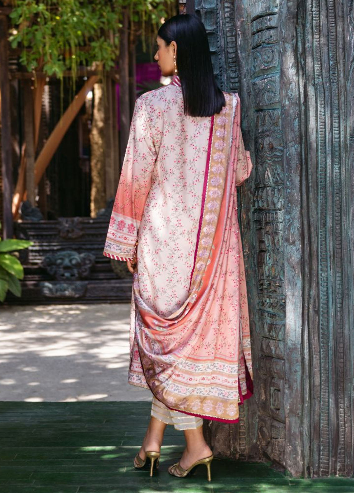Mushq Nirvana Raw Silk Edition Unstitched 3-Piece Suit - MNPS-04-ROSEATE