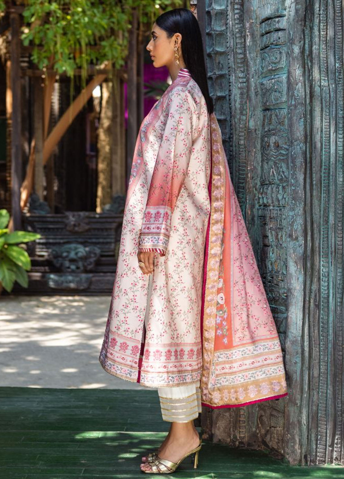 Mushq Nirvana Raw Silk Edition Unstitched 3-Piece Suit - MNPS-04-ROSEATE