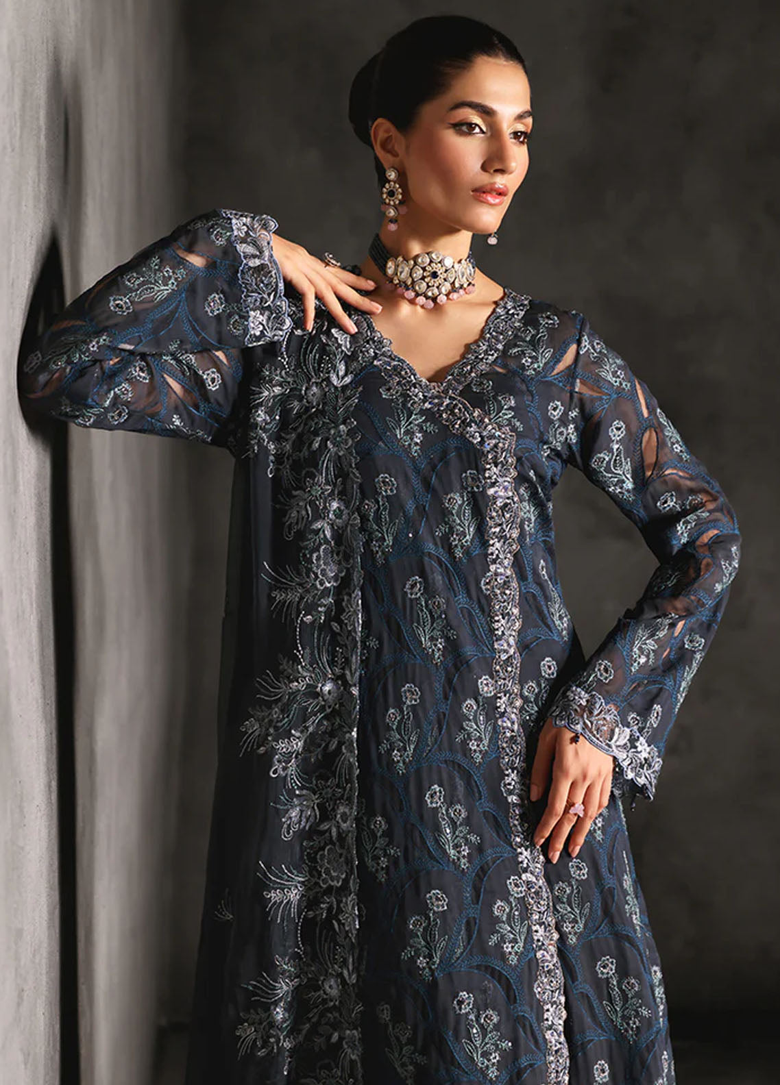 RajBari Sage Formals Edition Unstitched 4-Piece Suit - RSF-02-SERAN