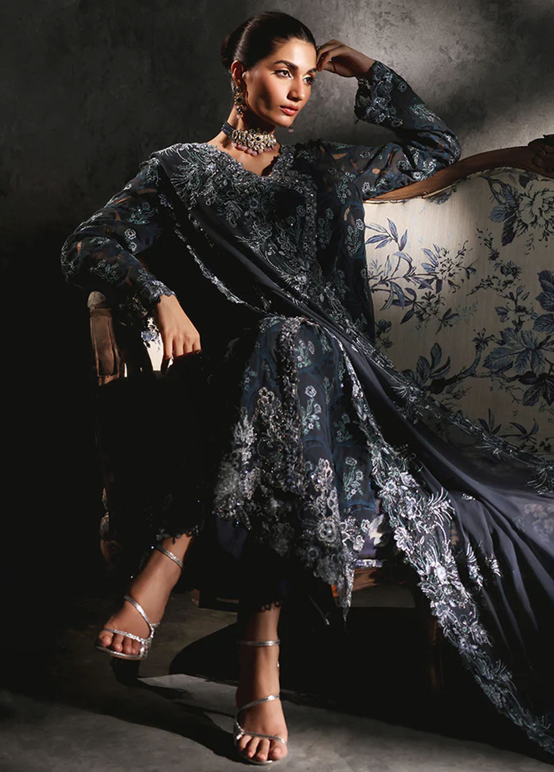 RajBari Sage Formals Edition Unstitched 4-Piece Suit - RSF-02-SERAN