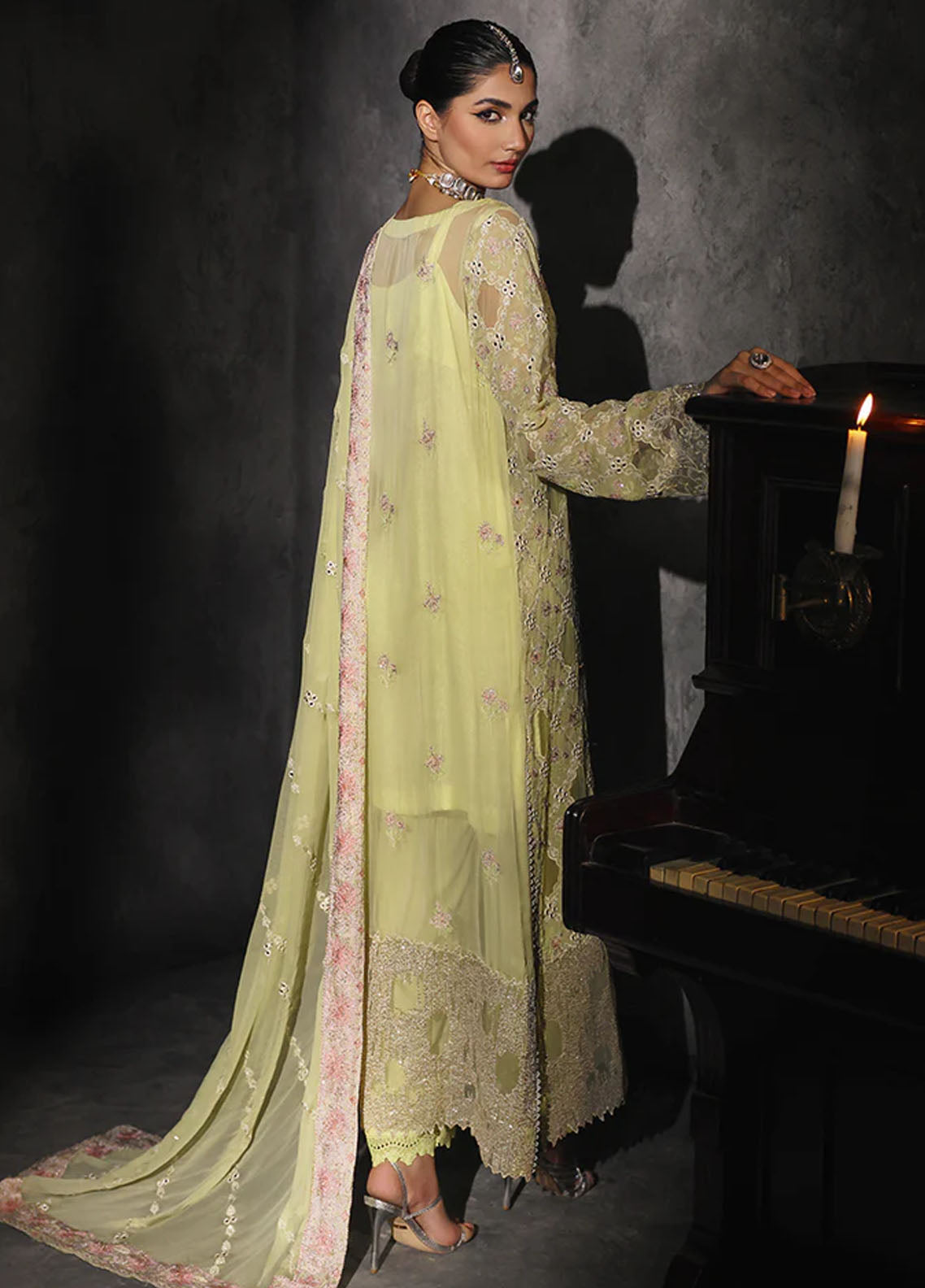 RajBari Sage Formals Edition Unstitched 4-Piece Suit - RSF-05-IVY