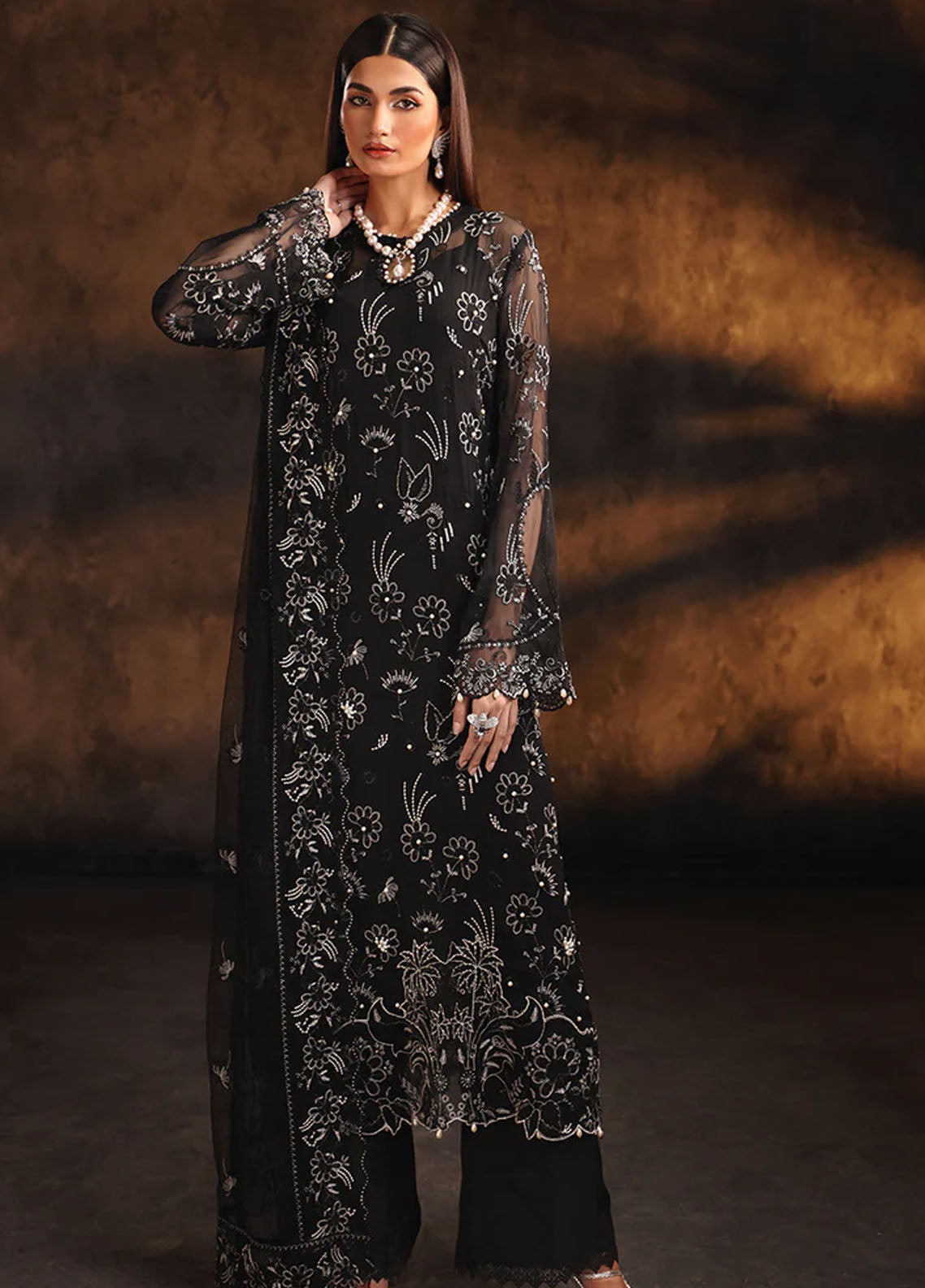 RajBari Sage Formals Edition Unstitched 4-Piece Suit - RSF-08-SCINTILLA